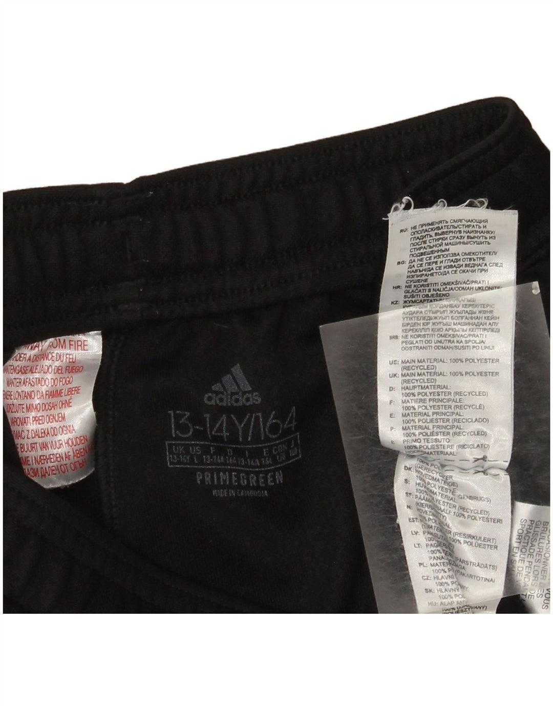 Adidas Jungen Aeroready Trainingshose 13–14 Jahre, schwarzes Polyester