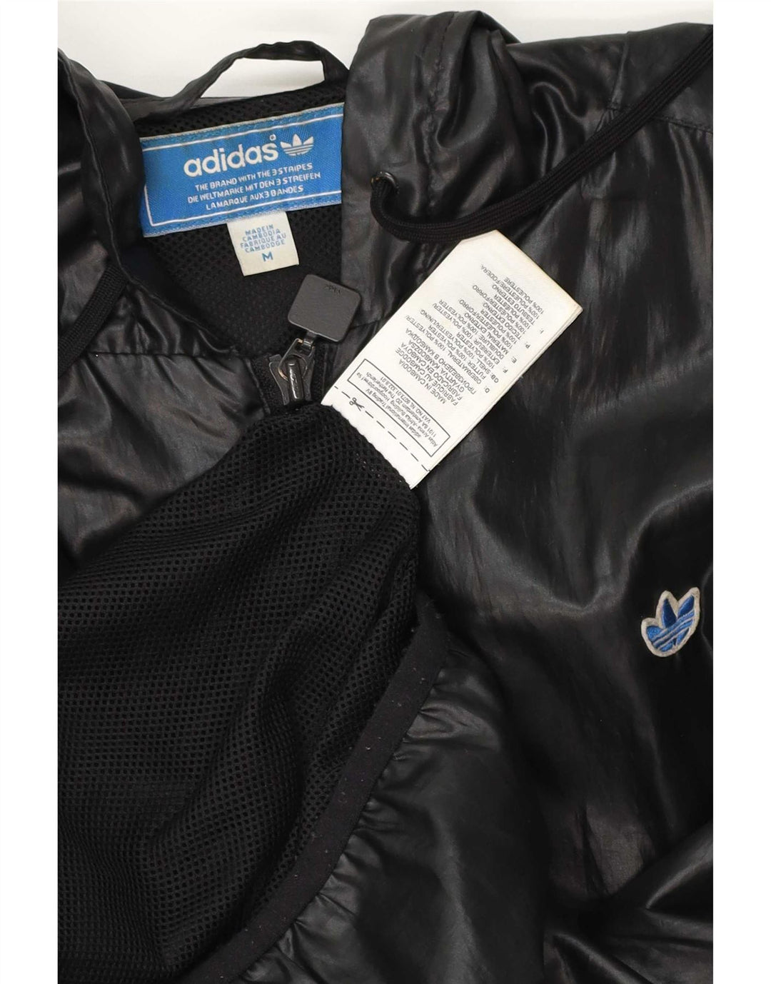 Adidas Herren-Regenjacke mit Kapuze, UK 38, mittelschwarz, Polyester
