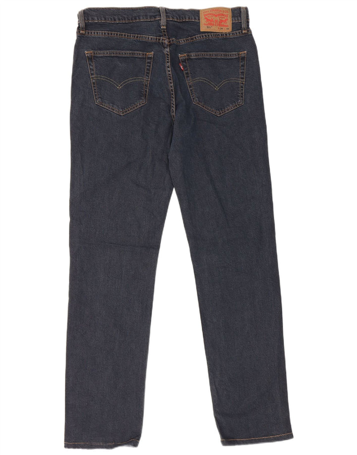 Levi's Herren 511 Slim Jeans W34 L34 Marineblaue Baumwolle