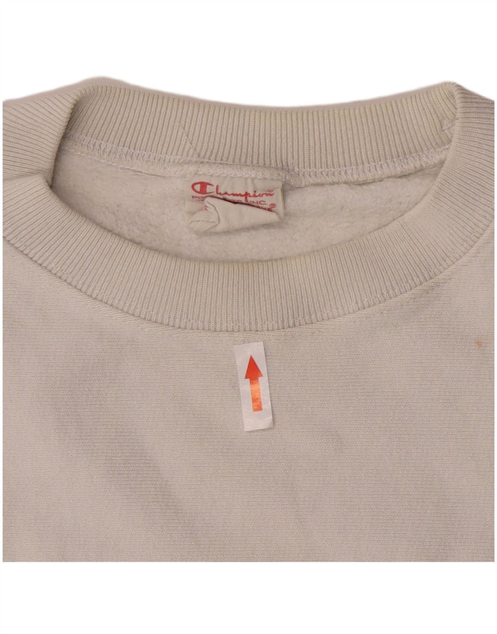 Champion Damen Sweatshirt Pullover UK 20 2XL Weiße Baumwolle