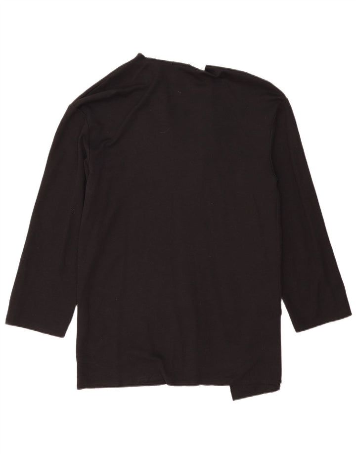 Langes, übergroßes Cardigan-Oberteil für Damen von Zara, Gr. 10, Größe S, Schwarz, Baumwolle