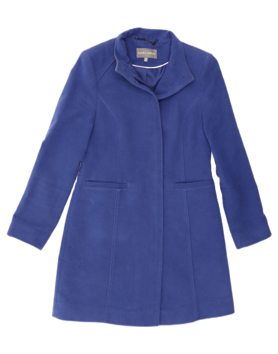 Laura Ashley Damenmantel UK 10 Small Blaue Baumwolle