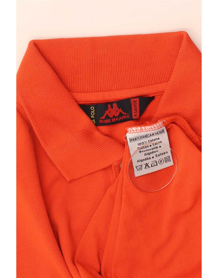 Kappa Herren Poloshirt XL Orange Baumwolle