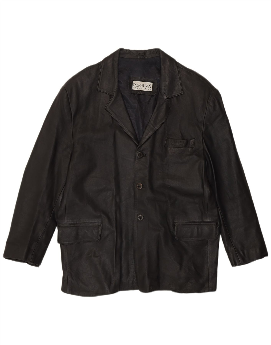 Regina Herren Lederjacke UK 44 2XL Schwarzes Leder