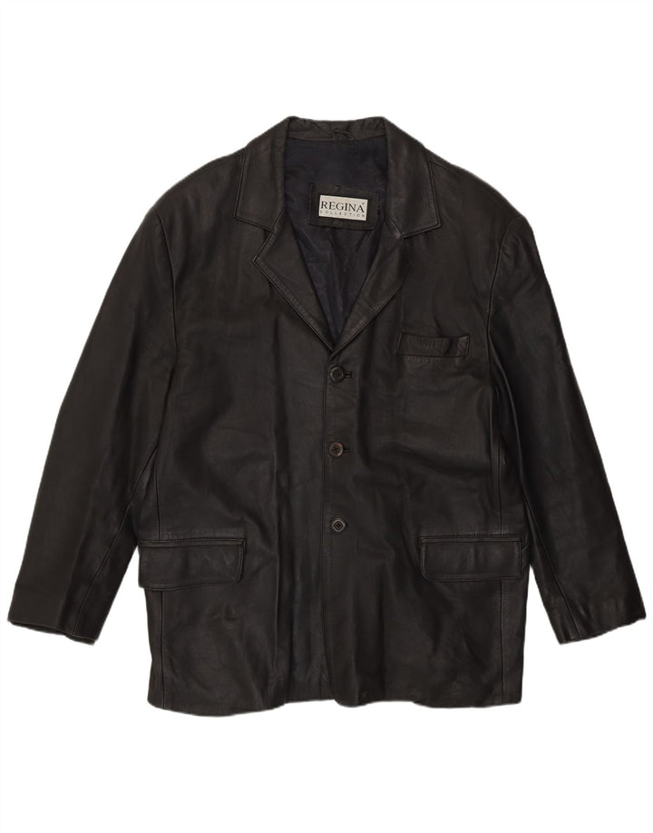 Regina Herren Lederjacke UK 44 2XL Schwarzes Leder