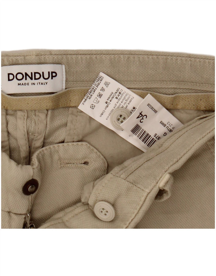 Dondup Slim Chino-Hose für Herren, W34, L33, Beige, Modal