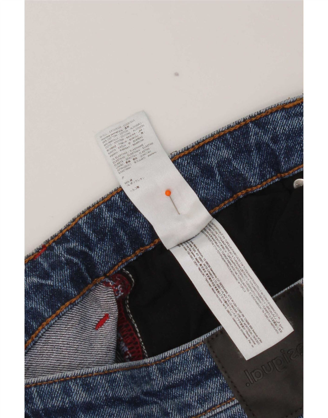 Desigual Herren Distressed Straight Jeans W36 L32 Blaue Baumwolle