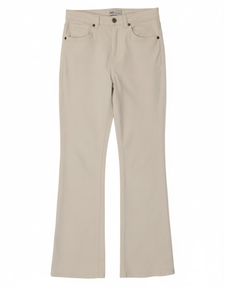 Zara Damen Schlagjeans EU 36 XS W26 L32 Weiß