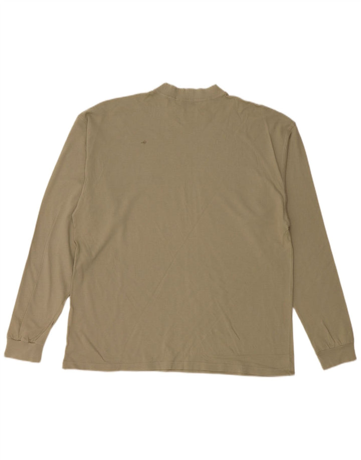 SERGIO TACCHINI Herren-Top, langärmelig, groß, Khaki, Baumwolle