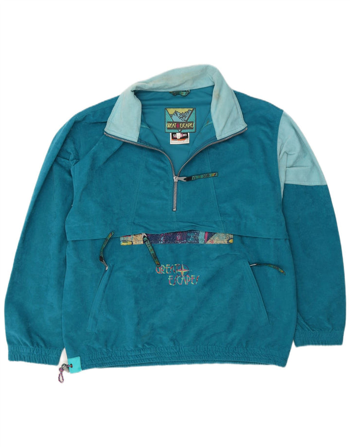 Great Escapes Herren Pullover Trainingsanzug Top Jacke IT 48 Mittelblau Retro