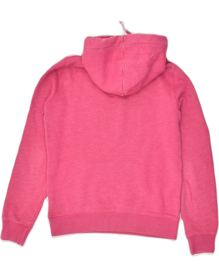 JACK WILLS Womens Graphic Hoodie Jumper UK 10 Small  Pink Cotton | Vintage Jack Wills | Thrift | Second-Hand Jack Wills | Used Clothing | Messina Hembry 
