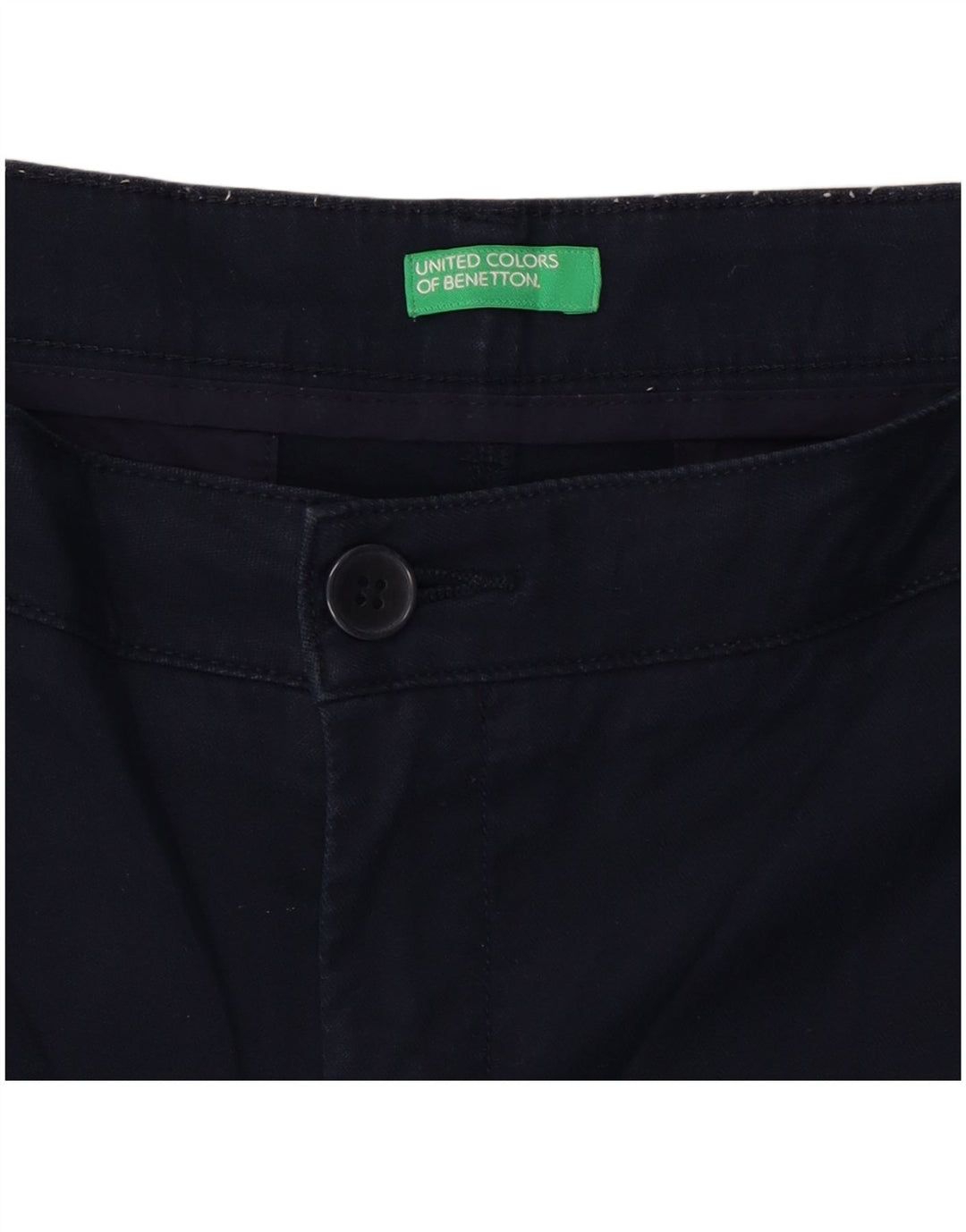 Benetton Herren Chinoshorts W34 Large Marineblau