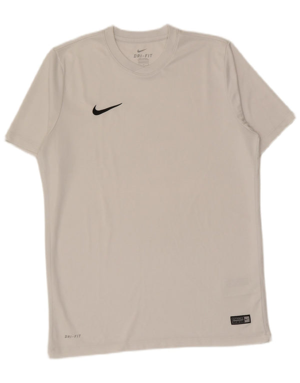 Nike Herren Dri Fit T-Shirt Top Large Weiß Polyester
