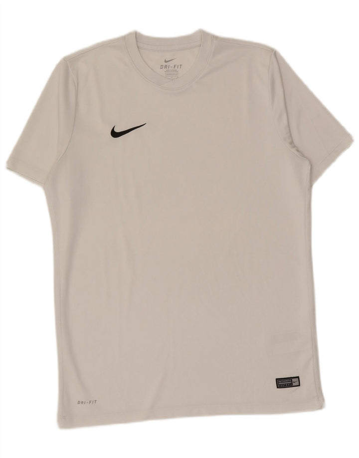 Nike Herren Dri Fit T-Shirt Top Large Weiß Polyester