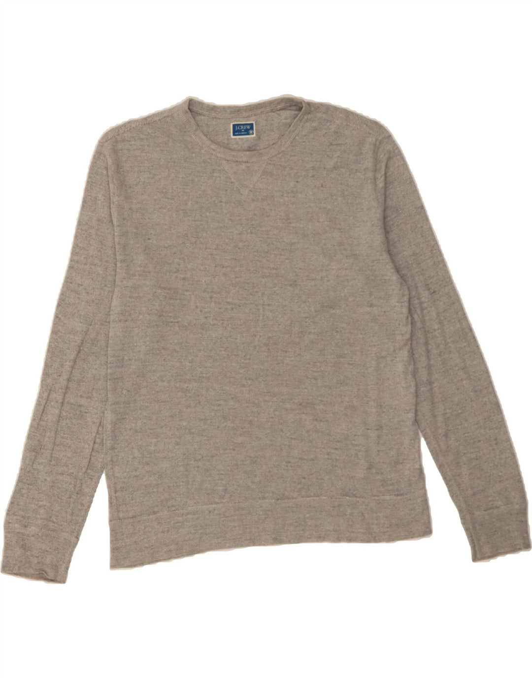 J. CREW Mens Crew Neck Jumper Sweater Medium Grey Cotton Vintage J. Crew and Second-Hand J. Crew from Messina Hembry 