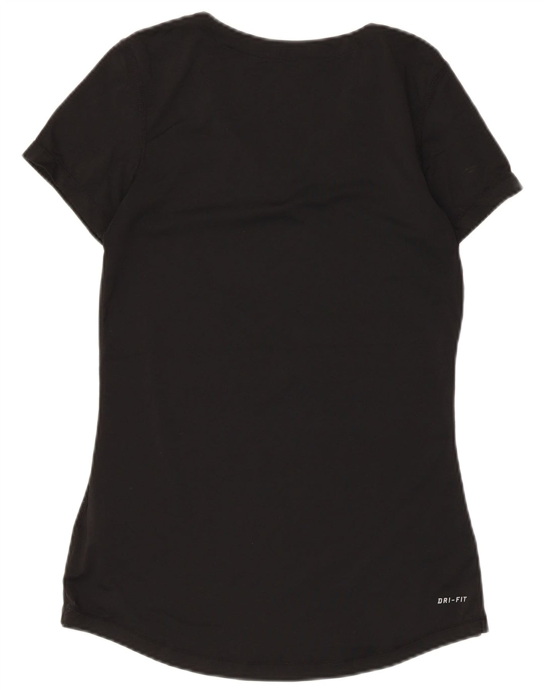 Nike Damen Dri Fit T-Shirt Top UK 12 Medium Schwarz Polyester