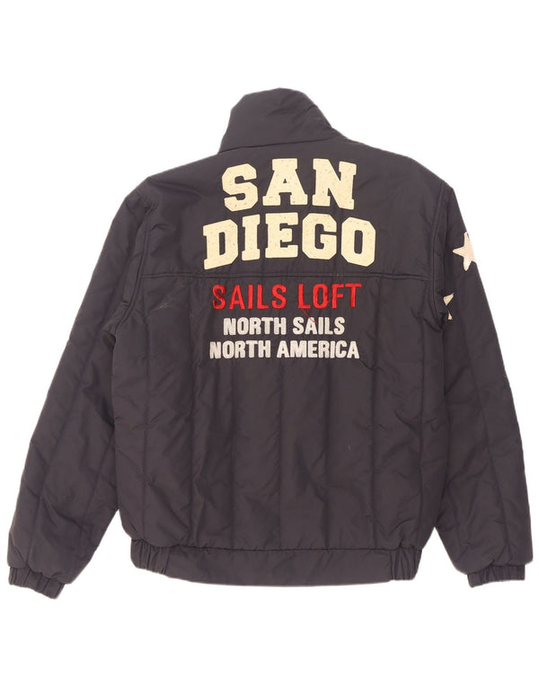 North Sails Herren Graphic Wattierte Jacke UK 38 Medium Navy Blue Polyamid