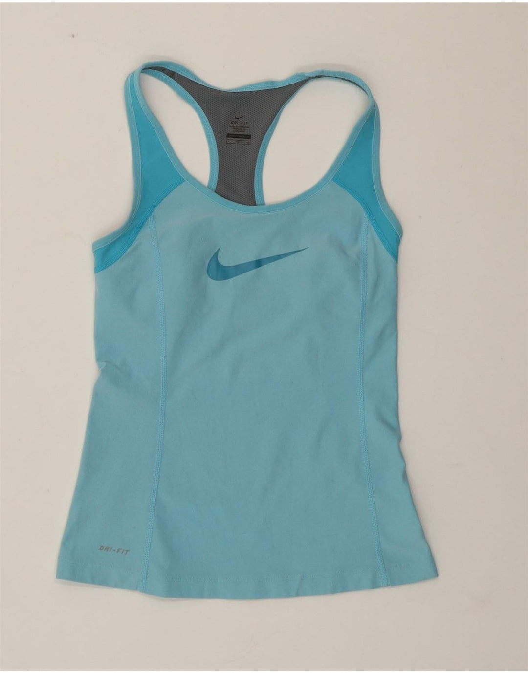 Nike Womens Graphic Vest Top UK 8 Small Blau Farbblock