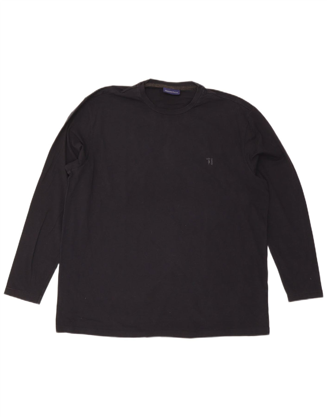 TRUSSARDI JEANS Herren Top Langarm 2XL Schwarz Baumwolle