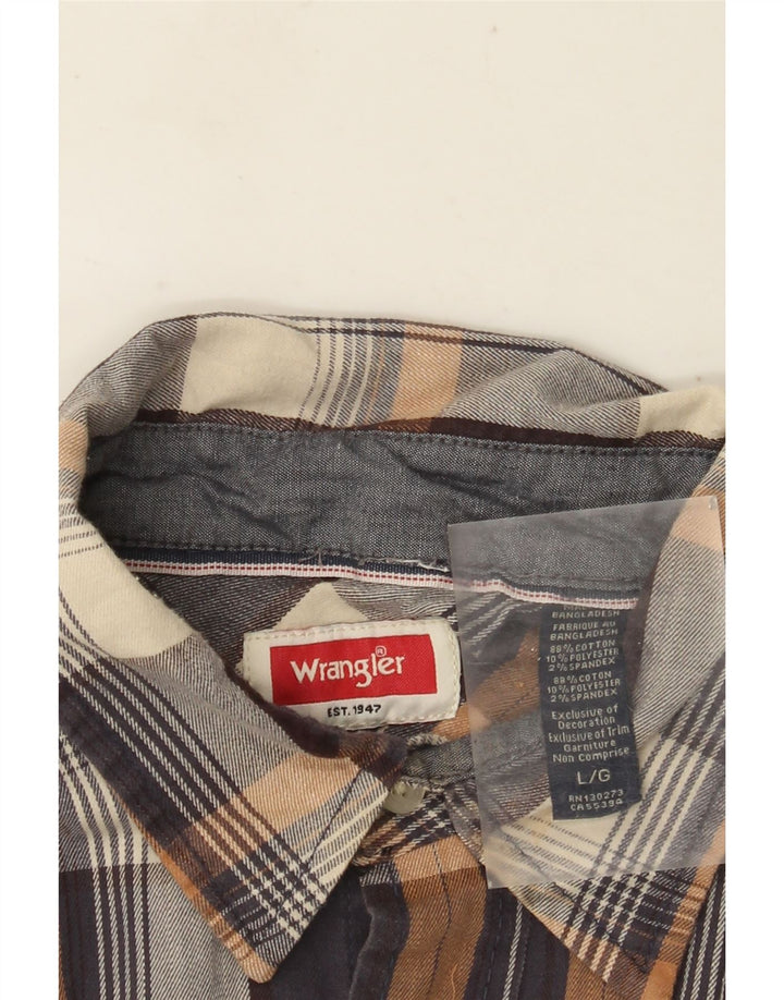 WRANGLER Herren-Flanellhemd, groß, mehrfarbig, kariert, Baumwolle