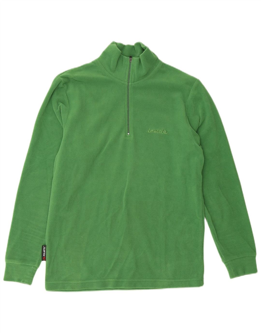 Invicta Herren-Fleecepullover mit Reißverschluss, klein, grün, Polyester