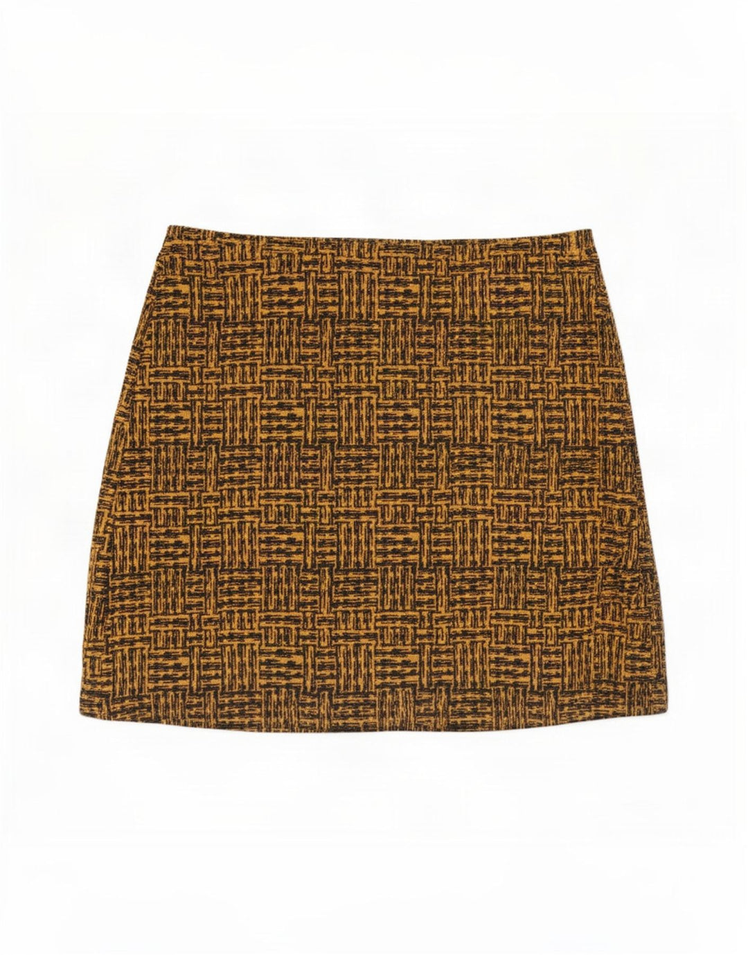 Marks & Spencer Damen Minirock UK 14 Large W36 Braunes geometrisches Polyester