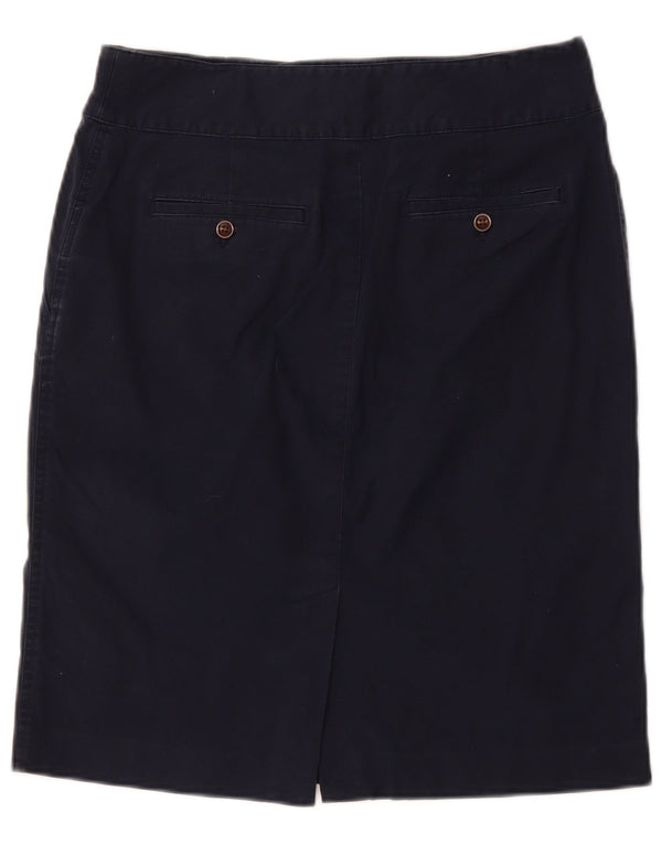 Ralph Lauren Damen gerader Rock US 8 Medium W32 Marineblau Baumwolle