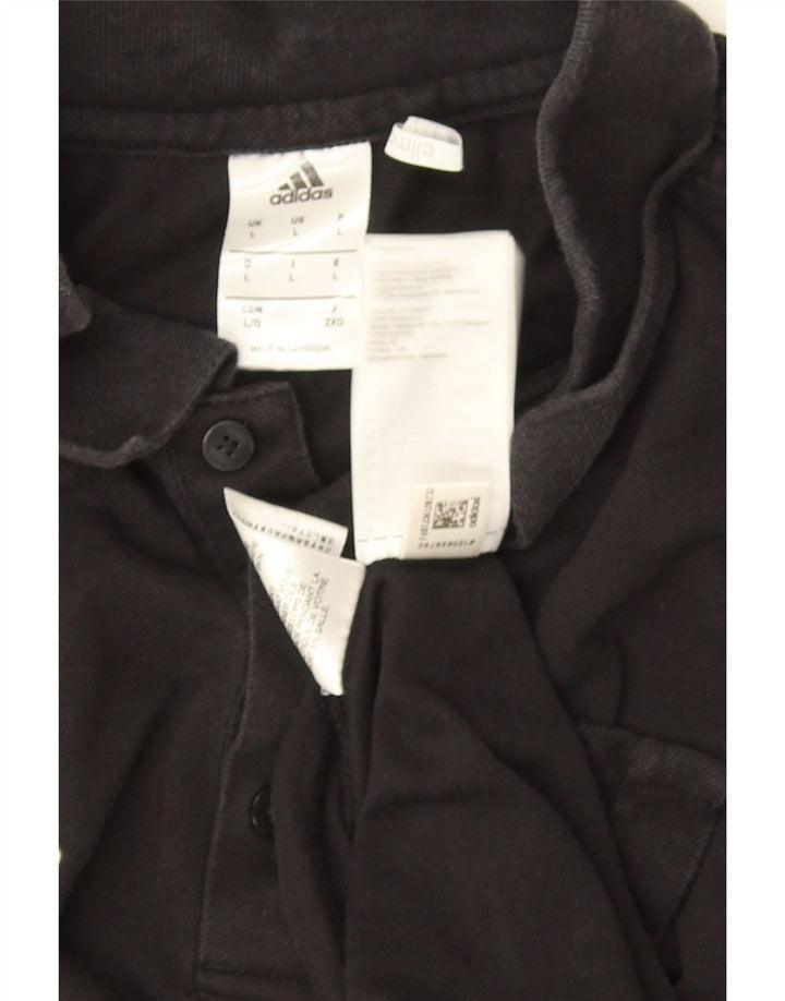 Adidas Herren Climalite Poloshirt Große schwarze Baumwolle