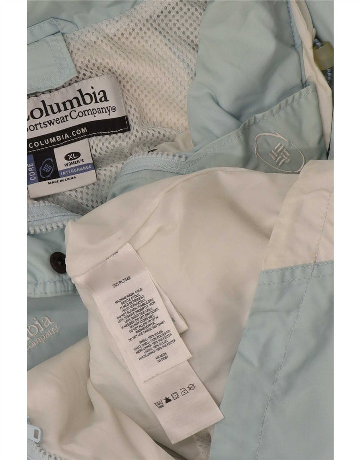 Columbia Damen Regenjacke UK 18 XL Blaues Colourblock-Nylon