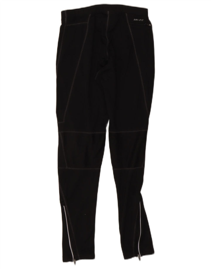 Nike Damen Dri Fit Leggings UK 12 Medium Schwarz Polyester