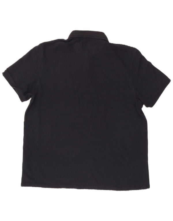 Ted Baker Herren-Poloshirt, Größe 6 2XL, marineblaue Baumwolle