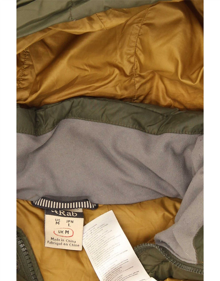 Rab Wattierte Herrenjacke mit Kapuze, UK 38, Mittel Khaki, Polyamid