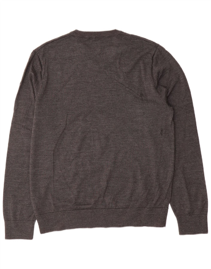 Gap Herren-Pullover mit V-Ausschnitt, große graue Wolle