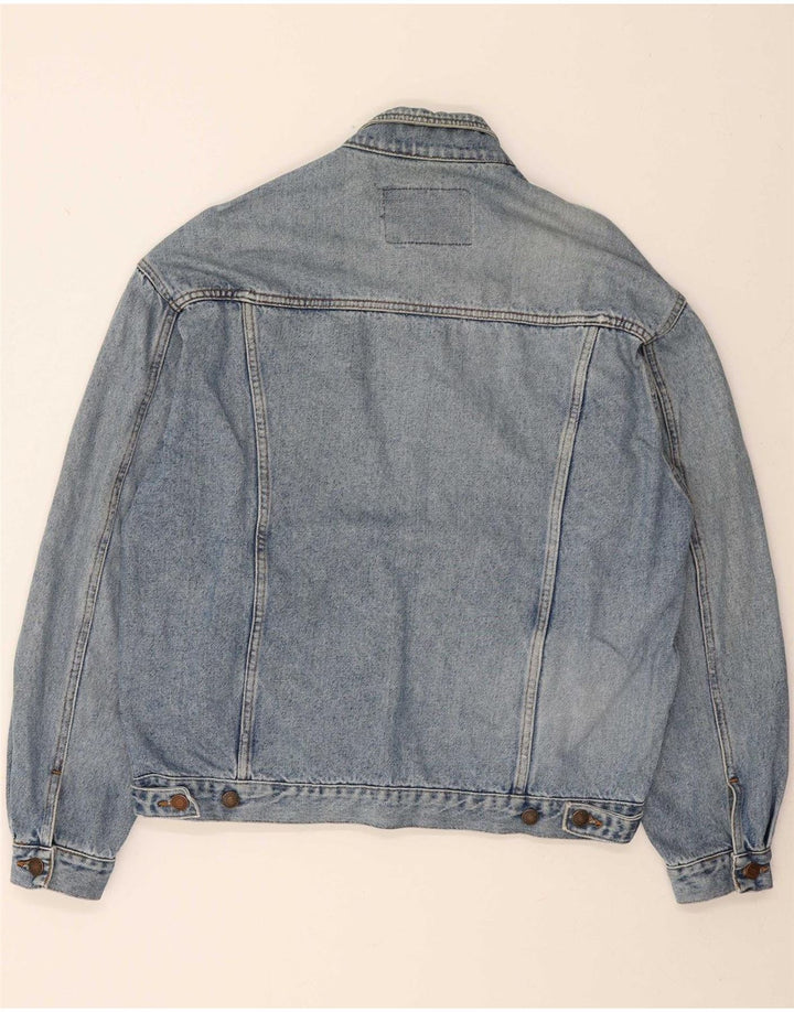 CASUCCI Mens Denim Jacket UK 40 Large Blue Cotton