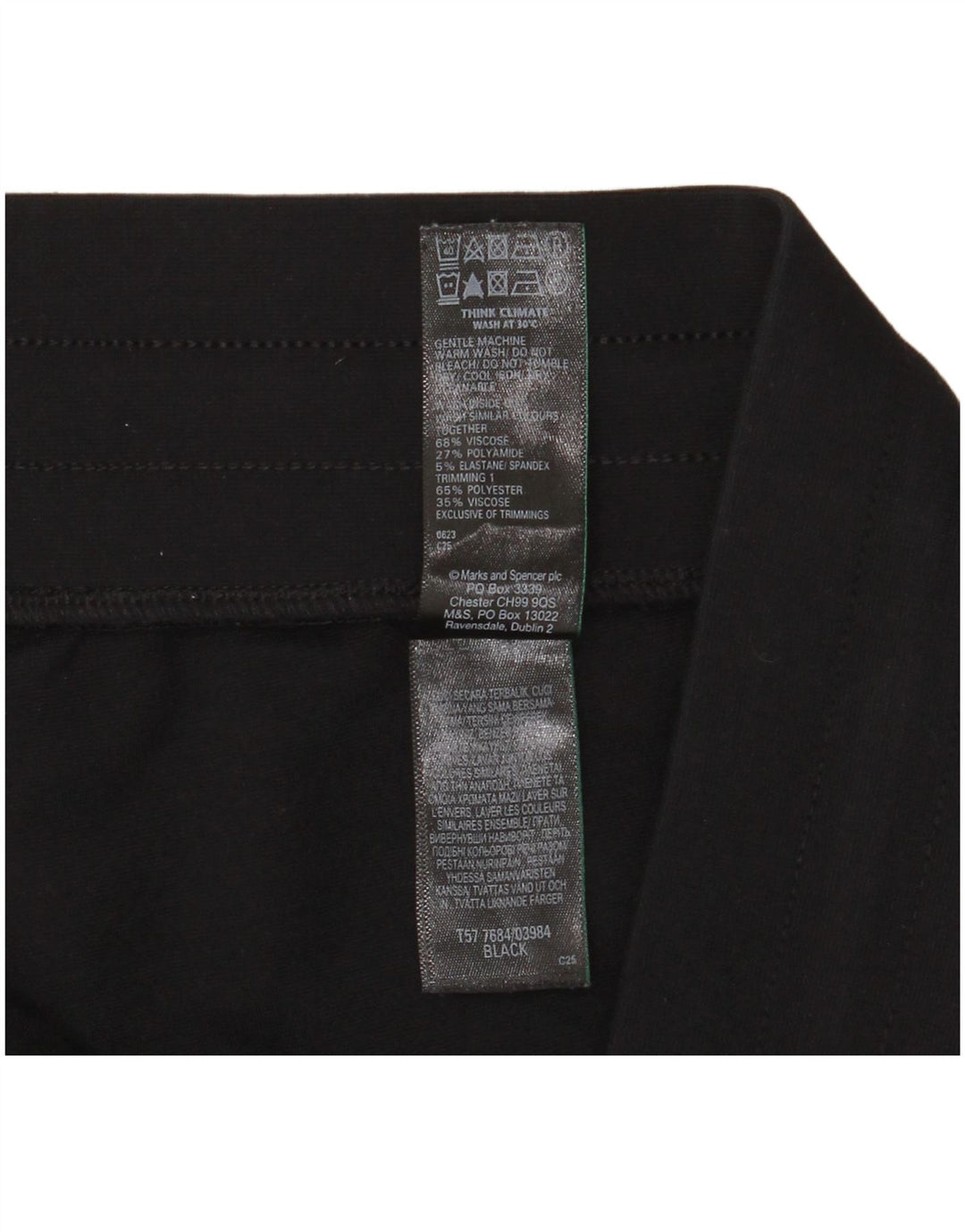 Marks & Spencer Damen-Trainingshose, Gr. 42, Größe L, Schwarz, Farbblock