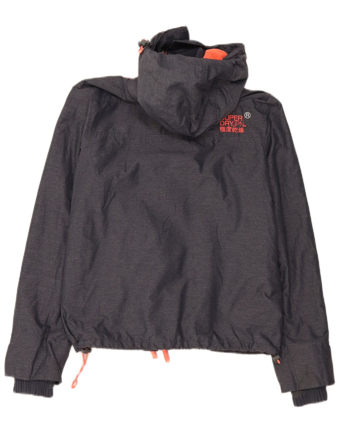 Superdry Damen Windcheater Kapuzen-Windjacke UK 16 Large Grau
