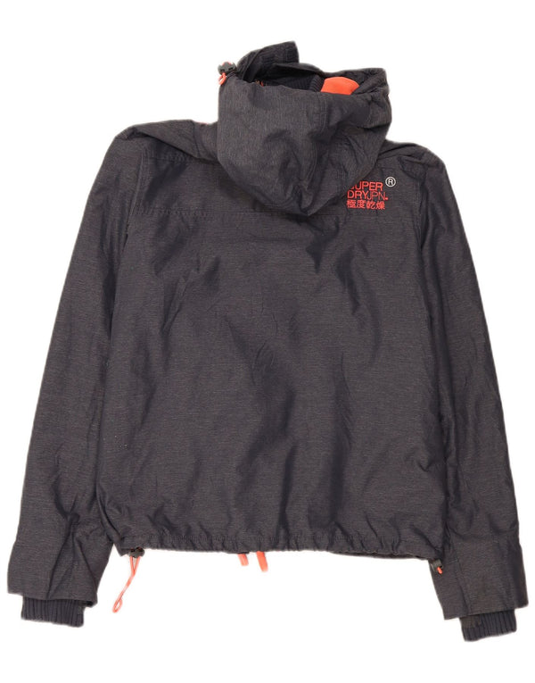 Superdry Damen Windcheater Kapuzen-Windjacke UK 16 Large Grau