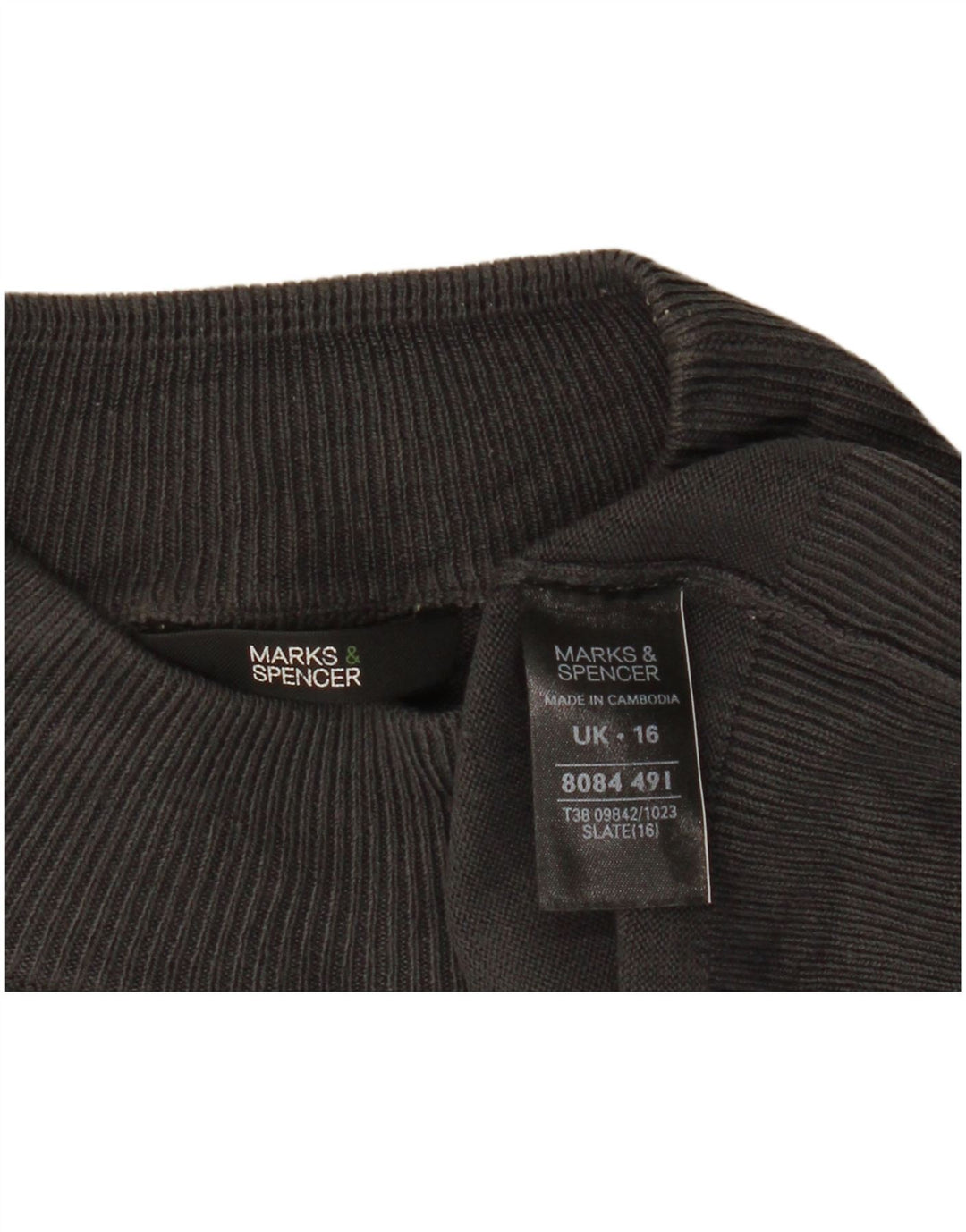 Marks & Spencer Rollkragenpullover für Damen, Gr. 40, Größe L, Acryl, Grau