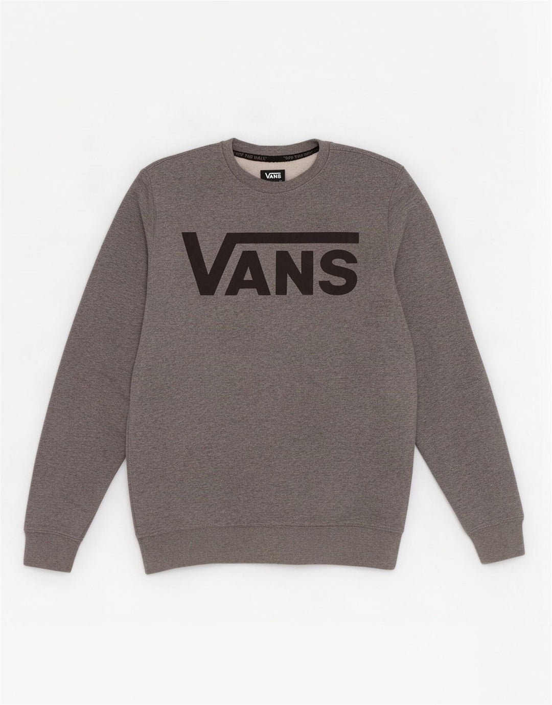 Vans Herren-Sweatshirt mit Grafikmotiv, klein, grau gefleckte Baumwolle