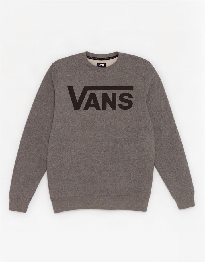 Vans Herren-Sweatshirt mit Grafikmotiv, klein, grau gefleckte Baumwolle