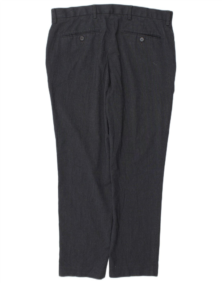 Marks & Spencer Herren Slim Fit Chinohose W34 L29 Marineblau Polyester