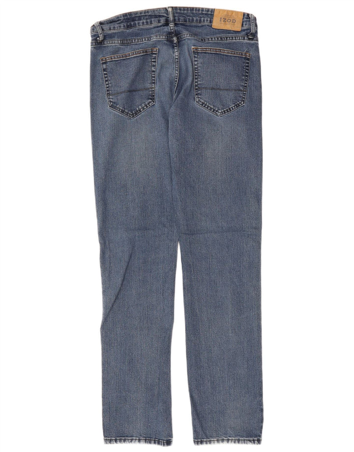 IZOD Herren Comfort Stretch Straight Jeans W34 L34 Blaue Baumwolle