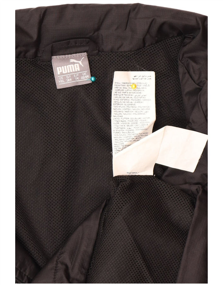 Puma Regenjacke für Jungen, 13–14 Jahre, schwarzes Polyester
