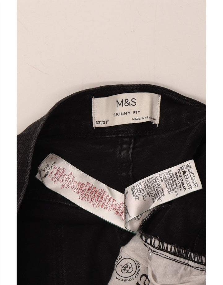 MARKS & SPENCER Womens Skinny Jeans W32 L31 Black Cotton Vintage Marks & Spencer and Second-Hand Marks & Spencer from Messina Hembry 