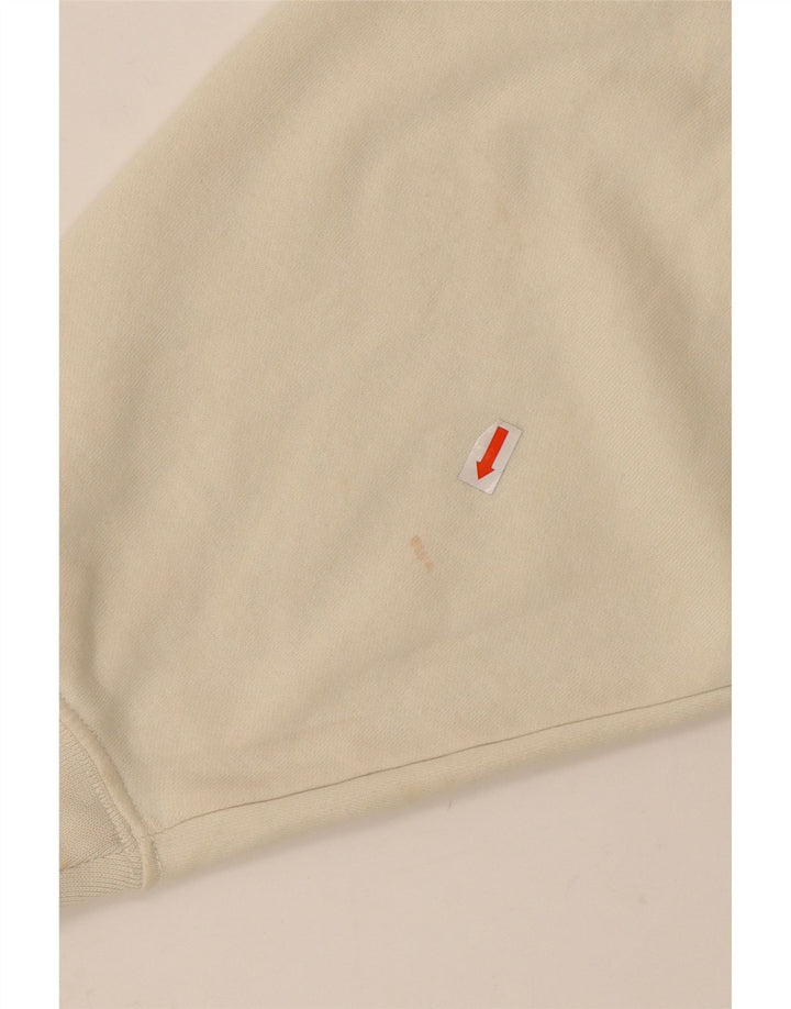 NIKE Womens Crop Oversized Sweatshirt Pullover UK 10 Small Off White Baumwolle