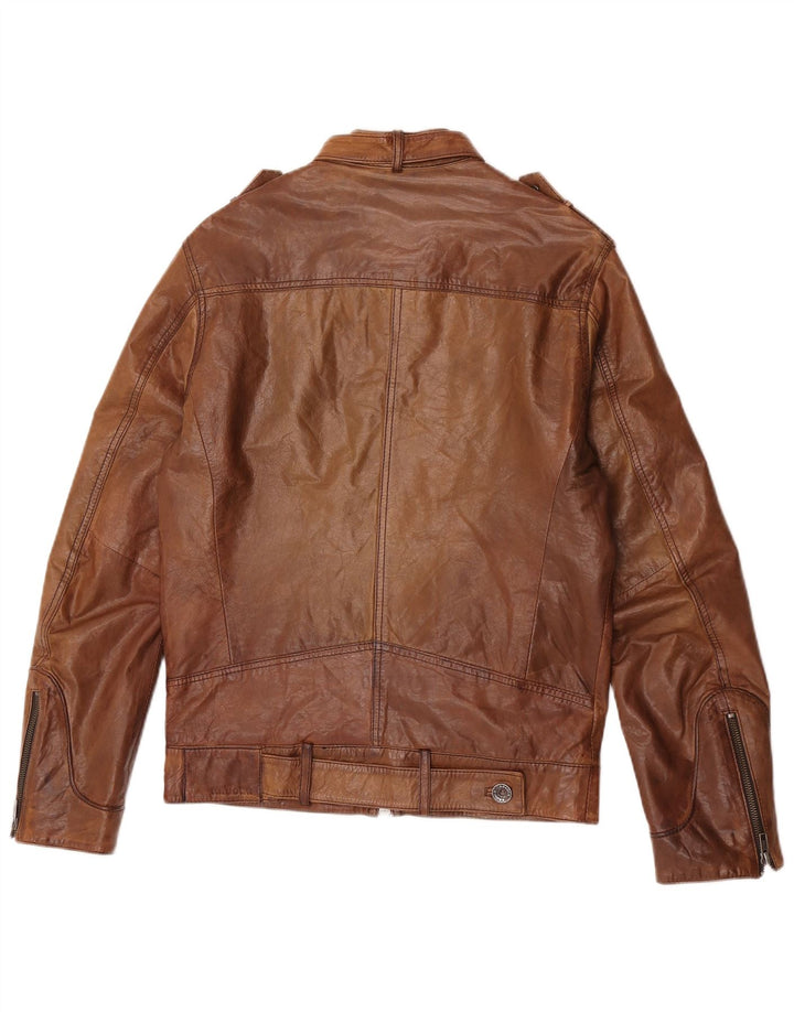 Kruder Herren Lederjacke UK 36 Kleines braunes Leder