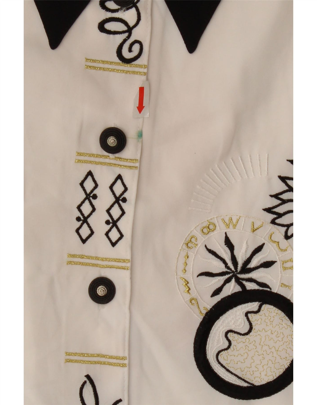 Yessica Womens Graphic Shirt EU 40 Mittelweißes geometrisches Polyester