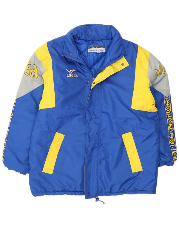 Legea Mens Graphic Loose Fit Ski Jacket UK 38 Medium Blue Colourblock