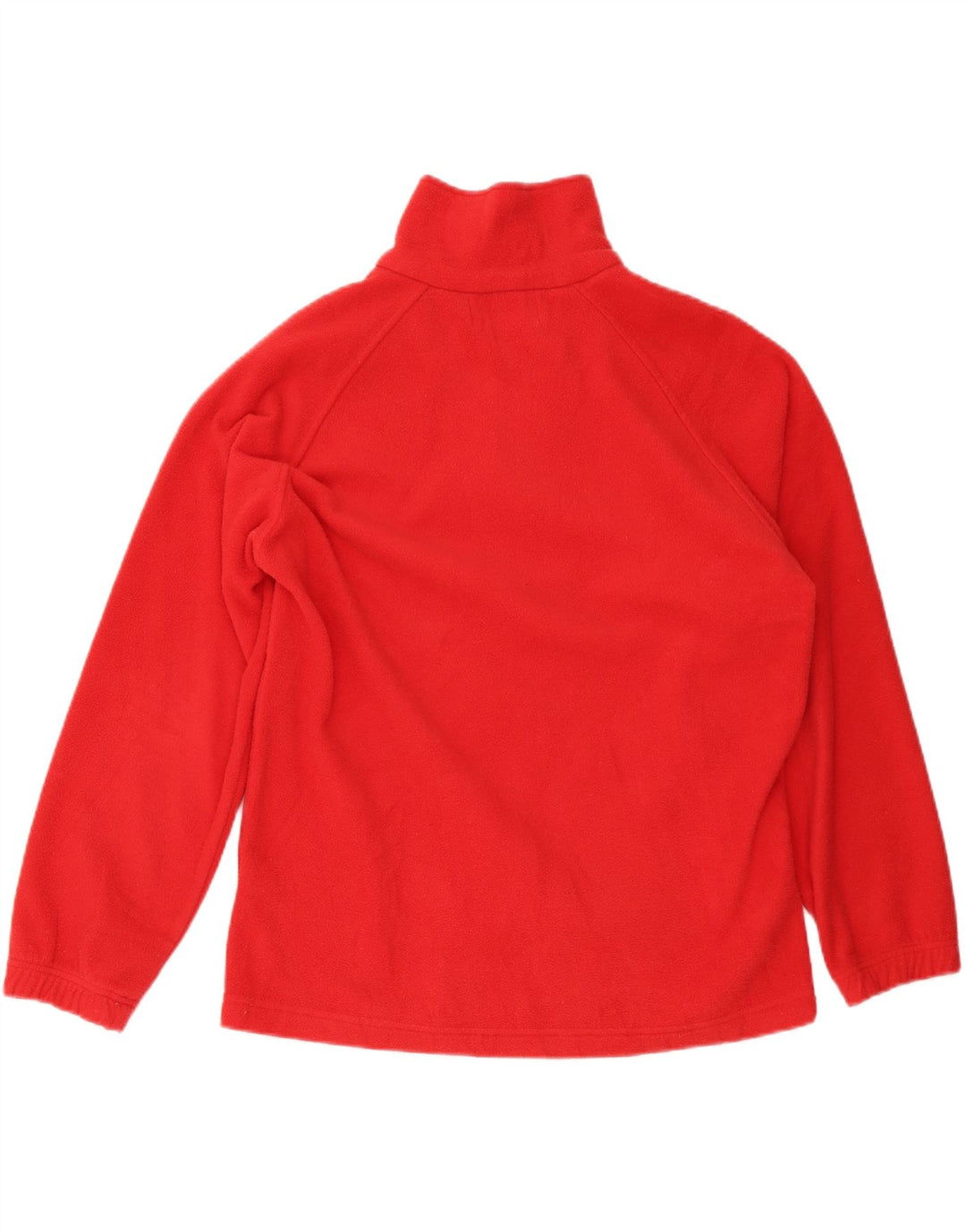 Kappa Herren-Fleecepullover mit Reißverschluss am Hals, Mittelrotes Polyester