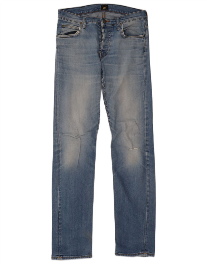 LEE Damen Powell Slim Jeans W30 L34 Blaue Baumwolle